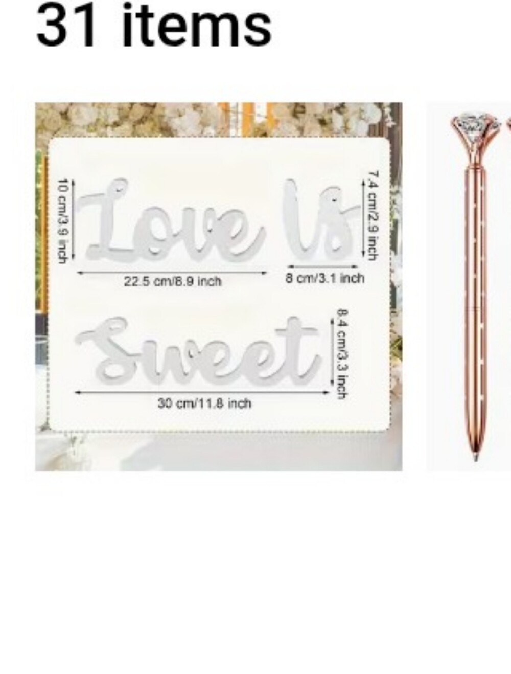 🕊️Wedding Collection🕊️ White "Love Is Sweet" Cake Table Decoration
